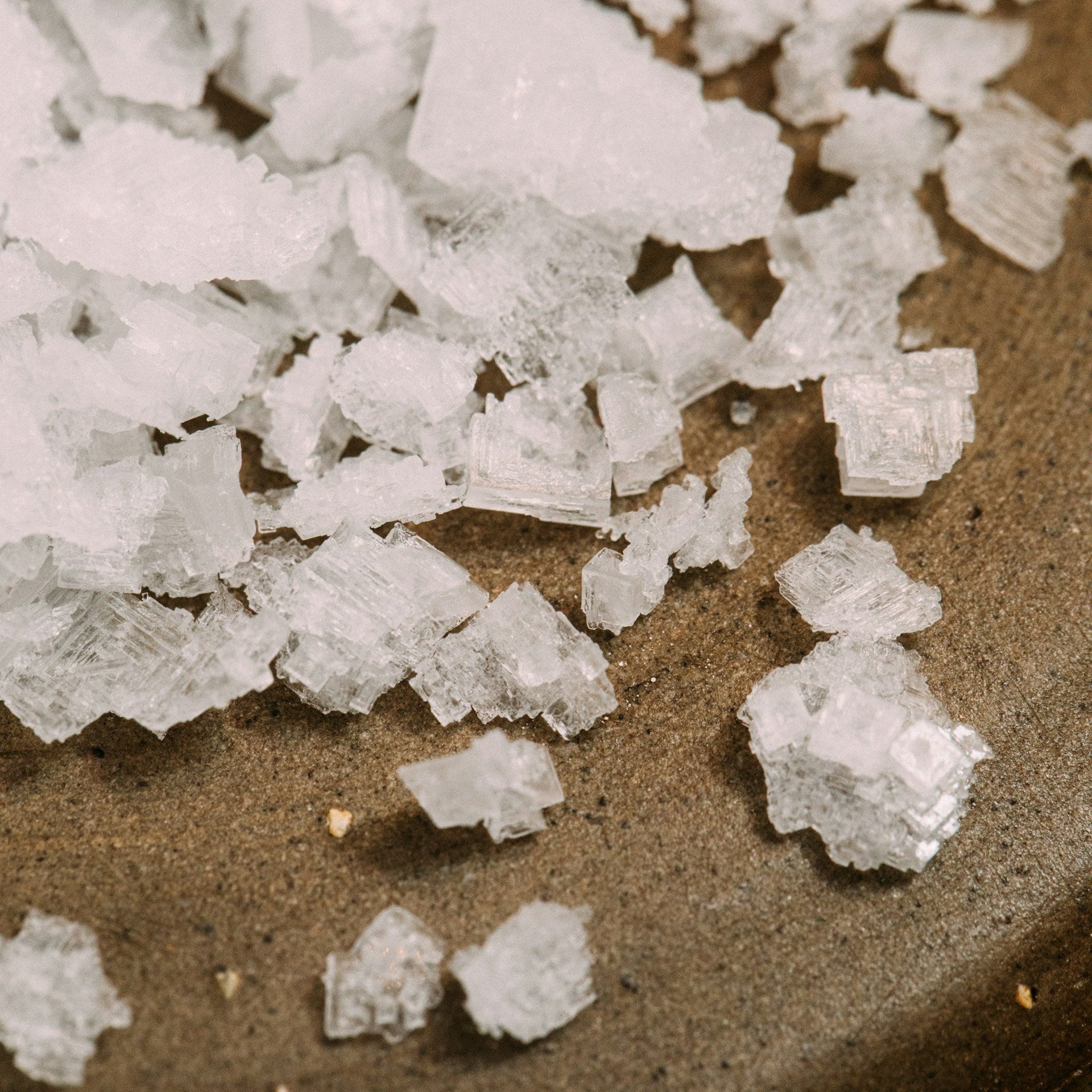 Sea salt crystals